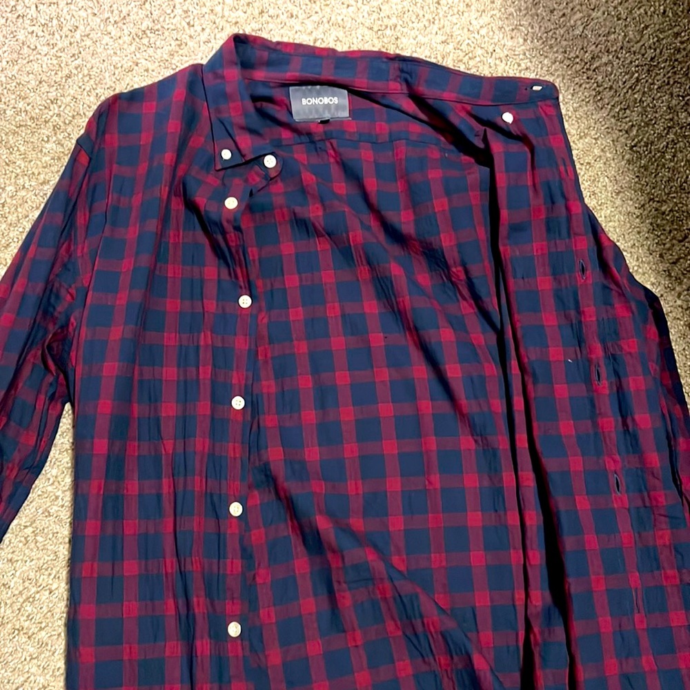 Bonobos Slim Fit Flannel Shirt (L)